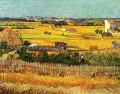 Récolte à La Crau avec Montmajour en arrière plan Vincent van Gogh
